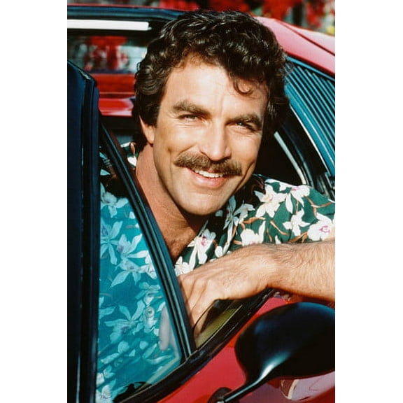 Tom Selleck Magnum, P.I. In Ferrari 308 24x36 Poster