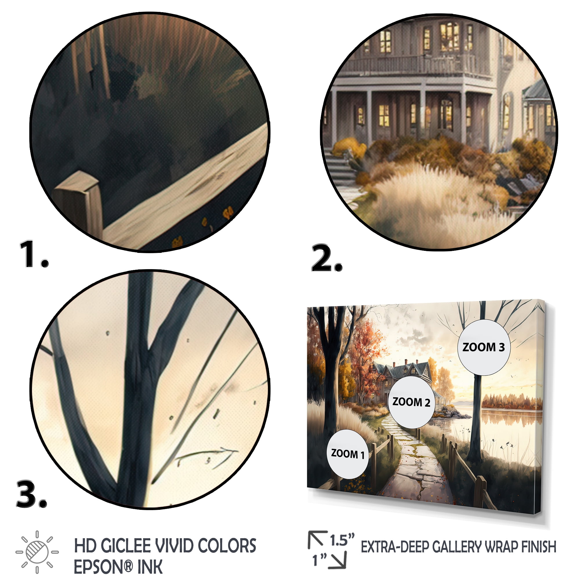 Designart Charming Cabin And Path I Canvas Wall Art