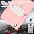 thumbnail image 5 of Dteck Case for iPad Pro 11 inch M4 2024,Heavy Duty Silicone Case 3-Layer Protection Built-in Pencil Holder Shockproof Kickstand Cover for iPad Pro 11-in. (M4),Pink, 5 of 5