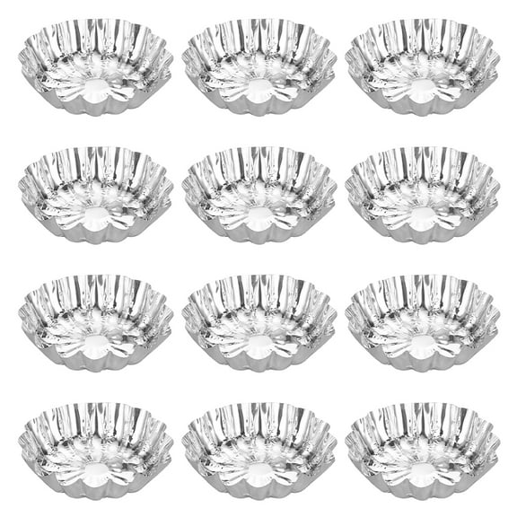 Hemoton 100pcs Disposable Egg Tart Trays Foil Tart Trays Mini Tart Trays Kitchen Gadgets