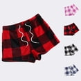 thumbnail image 3 of Xuhomer Summer Gingham Shorts for Women Elastic Waist Wide Leg Sleep Shorts High Waisted Outerwear Loose Breathable Summer Home Pajama Bottoms Hot Pink XL, 3 of 6