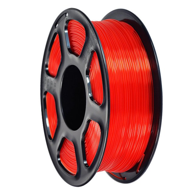yeacher 1.75mm PETG 3D Printer Filament - 1KG Spool, High Transparency Red, 2.85mm Diameter, Durable & Eco-Friendly Material for Smooth Printing