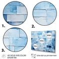thumbnail image 3 of Designart "Scandinavian Tiles in White and Blue I" Geometric Framed Wall Art Decor - Bohemian Blue Boho Mosaic Entryway Framed Wall Art Print, 3 of 6