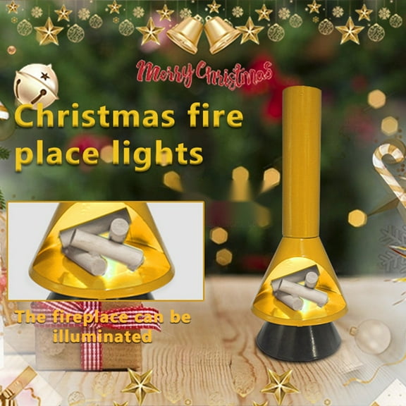 Christmas Fireplace Lanterns Decorative Flame Effect LED Fire Lamp Battery Operated Portable Fireplace Indoor Outdoor C