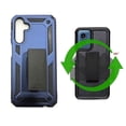 thumbnail image 3 of For Samsung Galaxy A15 5G Case, Shockproof 360-Degree Rotating Belt Clip Kickstand Case Cover  + Tempered Glass (Blue), 3 of 9