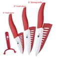 thumbnail image 2 of 3-Piece Myvit Kitchen Knives Set 5-inch Sharp Ceramic Blade Knife 4-inch and 3-inch Fruit Paring Knife for Cutting Boneless Meats, Sashimi, Fruits and Vegetables, 2 of 7