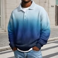 thumbnail image 2 of IWRICH Waffle Long Sleeve Polo Shirts for Men Big and Tall Golf Shirt Casual Collared T Shirts Textured Knit Tops Blue2 M, 2 of 4
