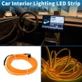 thumbnail image 3 of Cuerda de luz LED EL de 2m Unique Bargains, tira de luz de neón flexible para iluminación interior de automóviles, caja de batería (3V) amarilla, 3 of 7