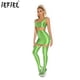 thumbnail image 2 of Trajes de baile en barra para fiesta Rave brillantes para mujer, Top corto con espalda cruzada, falda con cintura elástica y 1 par de medias altas hasta el muslo, 2 of 5