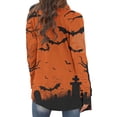 thumbnail image 6 of Drses‌‌ ‌‌‌‌‌‌‌‌‌‌‌‌‌‌‌‌‌‌‌‌‌‌Women's Halloween Pumpkin Cat & Ghost Print Long Sleeve Open Front Cardigan, 6 of 6