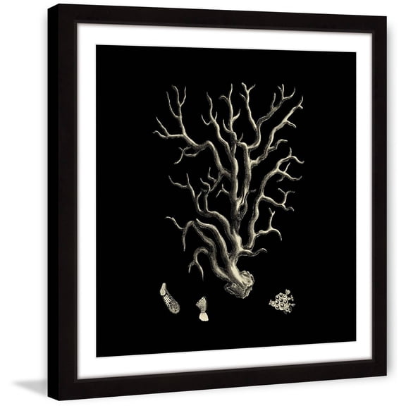 "Black & Tan Coral I" Framed Painting Print