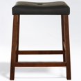 thumbnail image 3 of Crosley 24" Faux Leather Saddle Counter Stool in Cherry (Set of 2), 3 of 7
