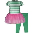 thumbnail image 2 of Bonnie Jean Baby, Toddler, Little Girls, and Big Girls St Patrick's Day Green Shamrock Tutu Top and Leggings Set, 2 of 3