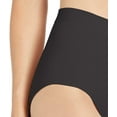 thumbnail image 2 of Bali Womens One Smooth U All Around Smoothing Brief, 8, Black Pointelle, 2 of 3