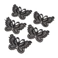 thumbnail image 4 of 5 uds mariposa coser en apliques insignia vestido busto brilnte Negro Zulema parches de encaje, 4 of 6