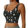 thumbnail image 2 of Rateoe cute Skull bone Print Womens' Sports Bras Scoop Neck Sports Vest- Padded U Back Seamless High Impact Support, 2 of 7