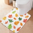 thumbnail image 2 of Yayeee Bath Rug for Bathroom Floor Non Slip Rectangle Fluffy Soft Absorbent Mat, 16"x24", Green Leaves, 2 of 7