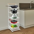 thumbnail image 3 of 5-Tier Adjustable Pan Pot Rack Pot Holder for Kitchen Storage Organizer with Wheel, 3 of 12