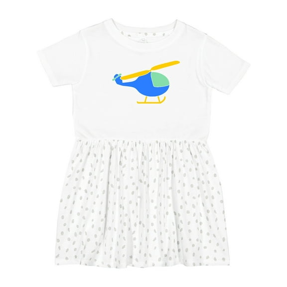 Inktastic Blue Helicopter Girls Toddler Dress