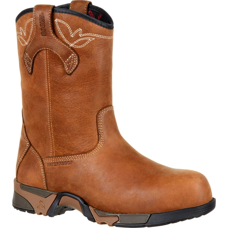 Rocky pull on work deals boots