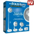 thumbnail image 1 of My Foldaway Fan Rechargeable Fan Floor Fan Table Fan Folding Fan, Portable Fan Extendable from 4”- 40”, 1 of 7
