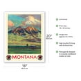 thumbnail image 2 of Montana - Absaroka Mountains - Northern Pacific Railway - Vintage Travel Poster by Gustav Wilhelm Krollmann c.1920s - Fine Art Matte Paper Print (Unframed) 16x20in, 2 of 4