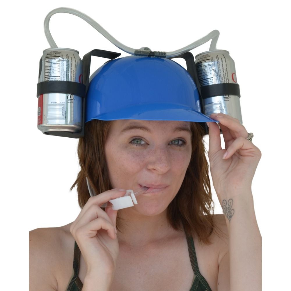 Beer & Soda Guzzler Helmet - Drinking Hat By EZ Drinker (Blue) - Bed Bath &  Beyond - 18104894