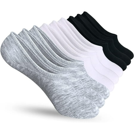 

No Show Socks Womens Low Cut Ankle Footies Slip On Flats Booties Sneaker Liner (6-9 Pairs)