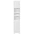 thumbnail image 4 of Tcbosik 66.9" Tall Corner Cabinet with 2 Doors, Farmhouse Storage Cabinet with Adjustable Shelves, Cupboard for Kitchen, Bathroom, Living Room, Space Saving, White, 4 of 9