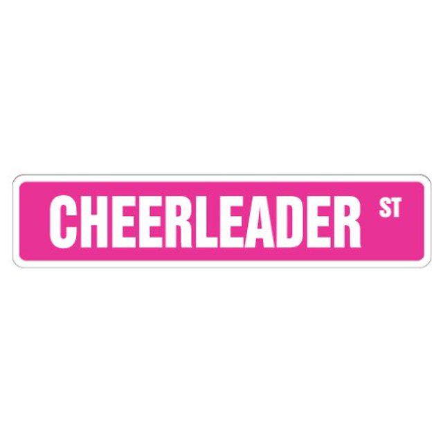 Cheerleader Street Sign Cheerleading Coach Team Cheer | Indoor/Outdoor | Â 30" Wide