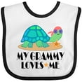 thumbnail image 3 of Inktastic Grammy Loves Me Grandchild Turtle Boys or Girls Baby Bib, 3 of 4