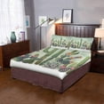 thumbnail image 4 of ZHANZZK 3 Piece Bedding Set Cute Succulents Cactus Twin Size Duvet Cover with 2 Pillowcase for Home Bedding Room Decoration, 4 of 5