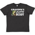 thumbnail image 3 of Inktastic Grandpa's Fishing Buddy with White Text Youth T-Shirt, 3 of 5