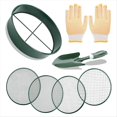 thumbnail image 1 of Juego de Tamiz de con Pala y Guantes, Juego de Tamiz de Jardín con 4 Intercambiables de 3, 6, 9 y 12 mm, Tamiz de ., 1 of 5