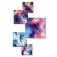 thumbnail image 3 of Designart "Vibrant Mystic Ikat Fusion" Abstract Wall Art Set Of 5 - Multicolor Modern Office Room Metal Wall Art Set, 3 of 6