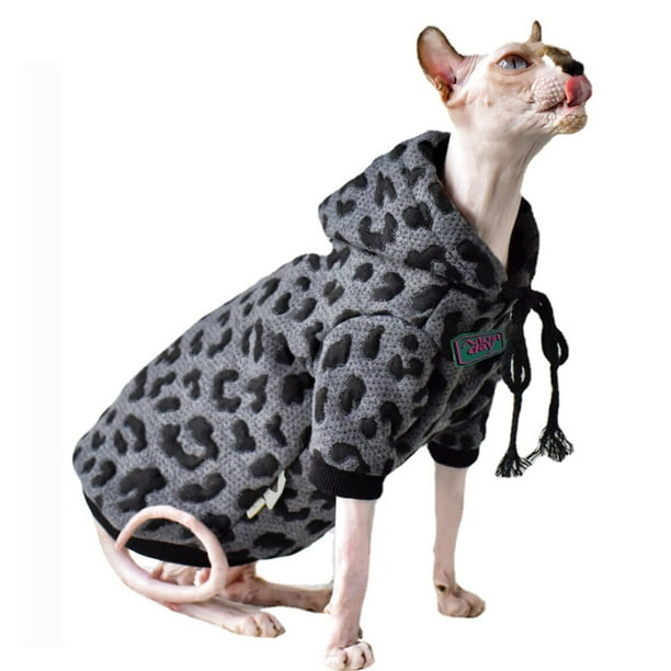 Elegant Warm DUOMASUMI Sphynx Cat Sweater Fashion Kitty Hairless Cat  Clothing Comfort Winter Dress for Sphynx Cat (XL)