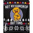 thumbnail image 2 of Shrek Ugly Christmas Sweater Men's The Gingerbread Man Not My Gumdrop Buttons Ugly Holiday Sweater Knit Pullover, 2 of 6