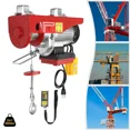thumbnail image 2 of Red Alloy Vertical Electric Lifting Hoist IP40, 440/880LBS Load Capacity for Garage Renovation Cargo Engine Boat Repair, 2 of 18