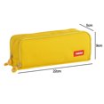 thumbnail image 2 of Large Pencil Case 3 Compartments Pencil Pouch Big Capacity Pencil Bag Stationery Storage Pen Bag - yellow, 2 of 5