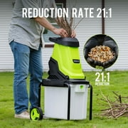 Steelite Heavy-Duty Electric Wood Chipper Shredder,120V 15-Amp Corded Leaf Mulcher with 50L Collection Bin, 1.75 Inch Cutting Diameter,Wood Chippers, Shredders, Mulchers