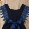 thumbnail image 3 of FOCUSNORM Infant New Born Girls Pure Romper with Ruffled Sleeves Big Bow, 3 of 7