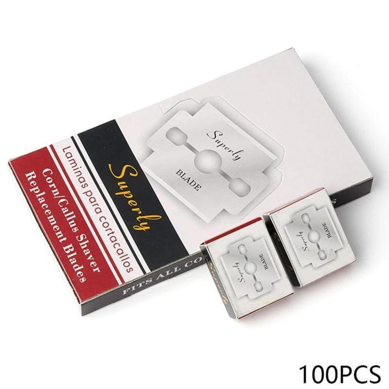 100 Pieces Callus Shaver Blades, Stainless Steel Replacement Blades For Hard Skin Foot Hand File Foot Care Pedicure Machine
