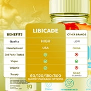 Libicade Gummies Advanced Formula All Natural Vitamin Supplement 120 Gummies
