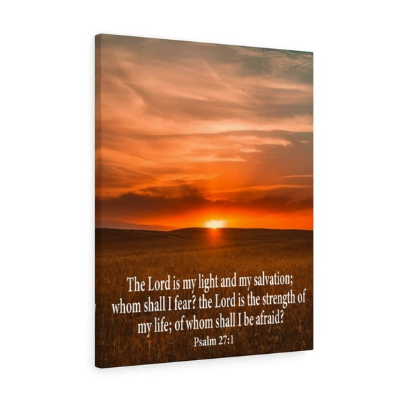 Scripture Walls Psalm 27:1 Lord is My Salvation Christian Wall Decor Bible Art Ready to Hang Unframed