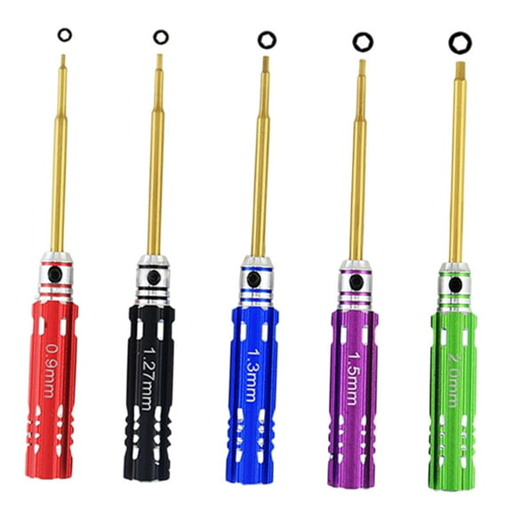 5pcs 0.9mm /1.27mm/ 1.3mm /1.5mm /2.0mm Screw Driver Set for RC Racing remote control Quadcopter Helicopter Car Models Hobby Tools