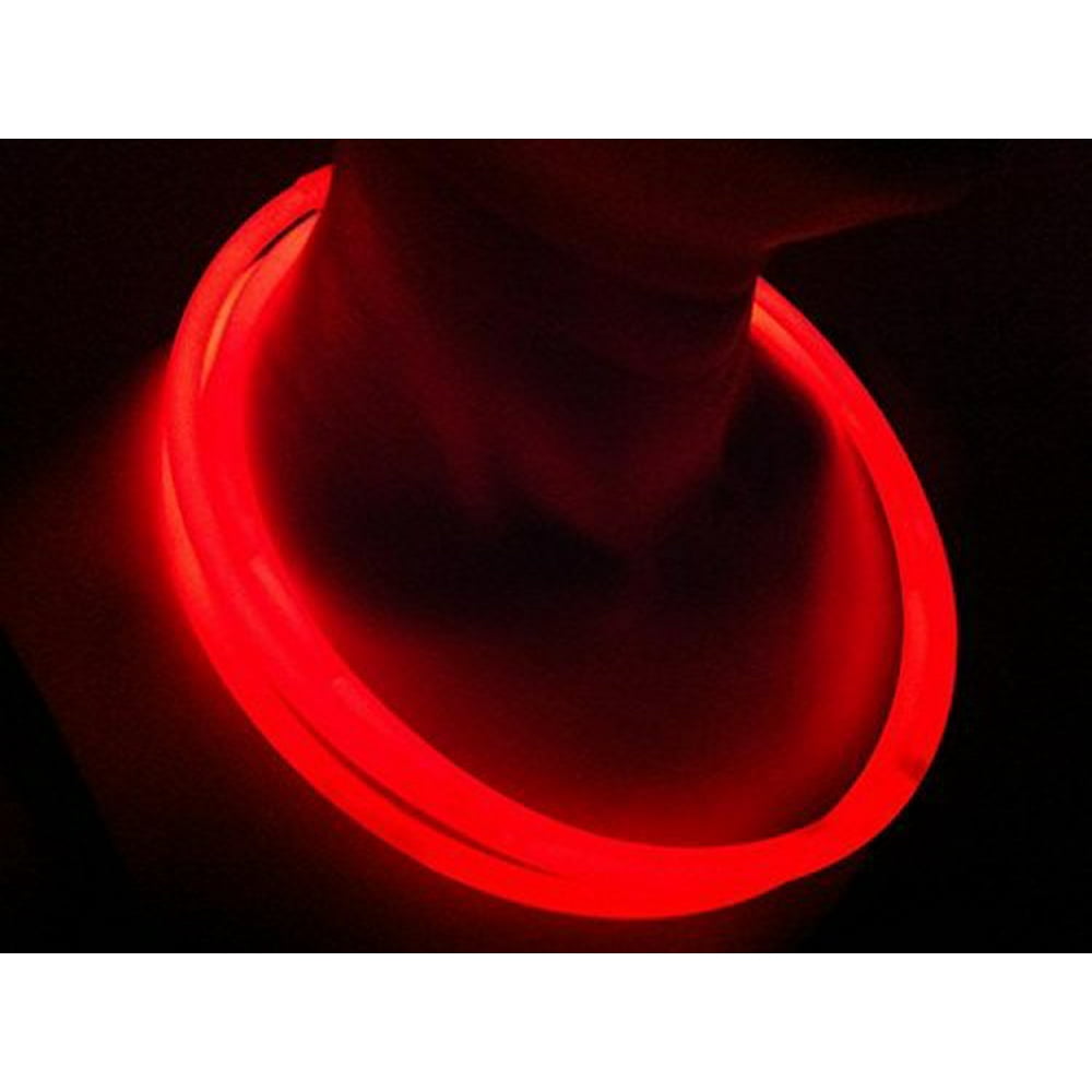 Glow Sticks Bulk Wholesale Necklaces, 500 22" Glow Stick Necklaces Red