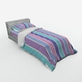 thumbnail image 2 of Ambesonne Abstract Bedding Set 3 Pcs, Polka Dot with Stripes, Twin XL, Violet and Violet Blue, 2 of 2