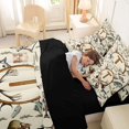 thumbnail image 4 of Castle Fairy Hunting Wood Letter T Bedding Comforter Set 7pcs for Boys,Jungle Wildlife Deer Queen Bedding Sets,Black Reversible, 4 of 7