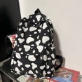 thumbnail image 6 of HengDidi Trendy Harajuku Cow Print Backpack - Lightweight Durable Nylon Daypack for Campus, Travel & Outdoor Activities Black, 6 of 7