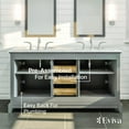 thumbnail image 6 of Eviva Elite Stamford 60" Gray Solid Wood Bathroom Vanity Set with Double OG White Carrara Marble Top & White Undermount Porcelain Sinks, 6 of 7